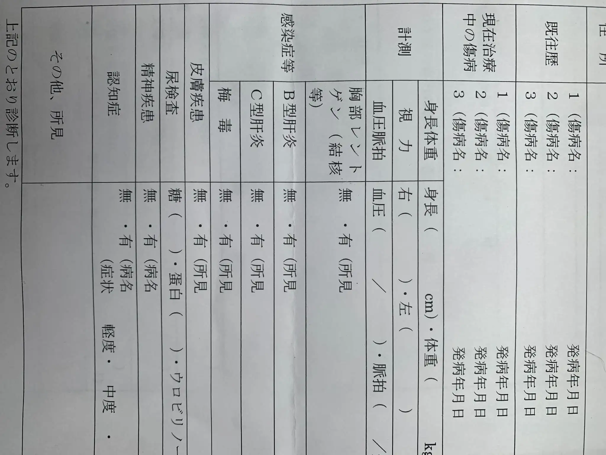 高齢者住宅入居申し込みの際の健康診断書について