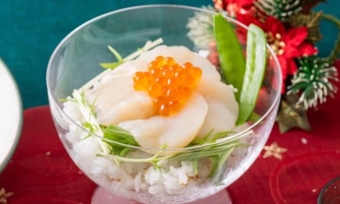 ほたてといくらのカップ寿司 “ハレの日”にぴったり！ 栄養たっぷりで食べやすい魚介寿司｜健康レシピ