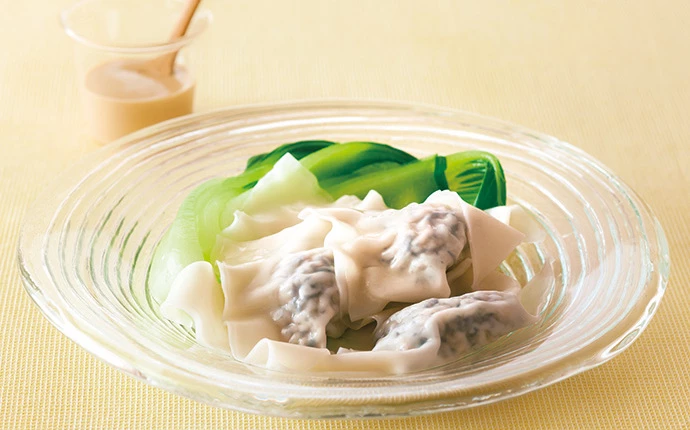 冷やし豆腐ひじきワンタン