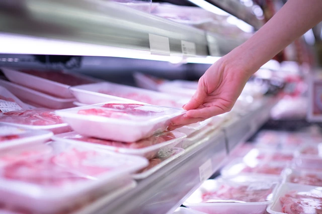 精肉売り場での様子
