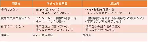 テレビ電話の問題点と解決策
