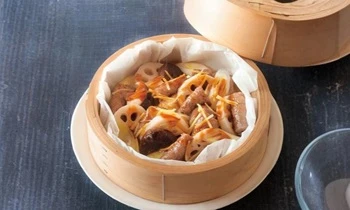 牛肉とれんこんの香味蒸しinsert.jpg MySCUE記事 健康レシピ 牛肉とれんこんの香味蒸し