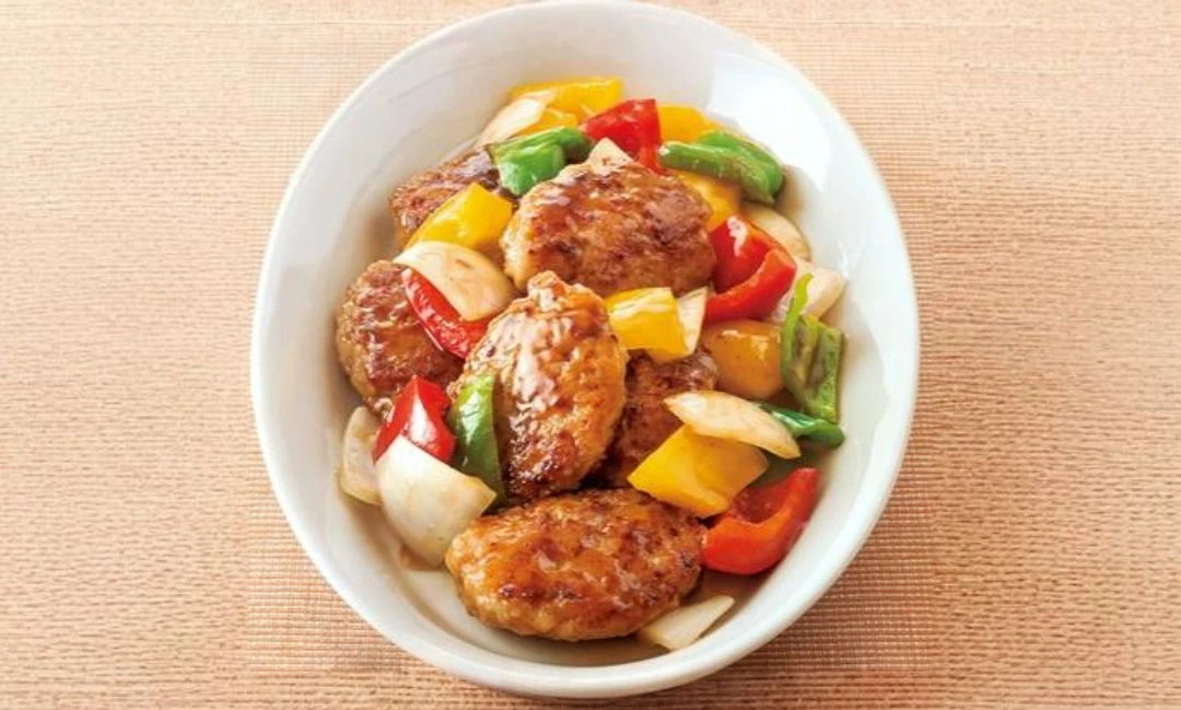 ふんわり肉だんごの黒酢炒め