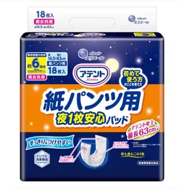 500846-6.png アテント 紙パンツ用夜1枚安心パッド