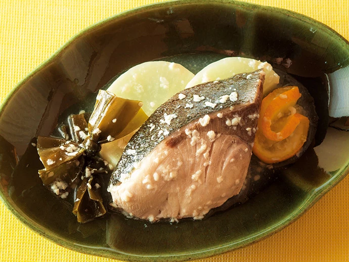 MySCUE記事　健康レシピ　ぶりと大根のゆず塩麹煮