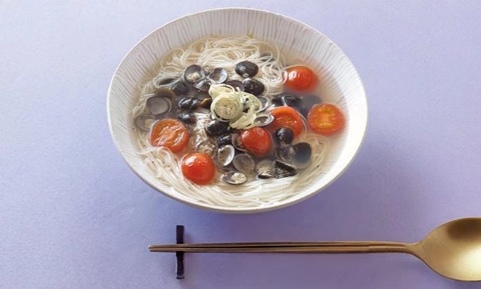 MySCUE記事　健康レシピ　寒しじみのにゅうめん