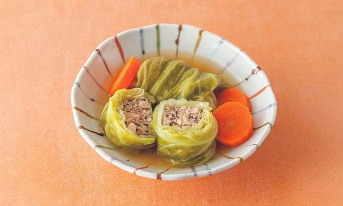 大豆ミートローフのロールキャベツ