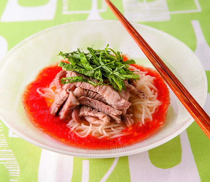塩豚のトマトあえめん