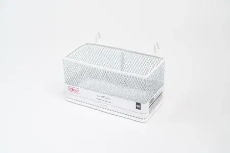 キャン★ドゥ「ワイヤーメッシュバスケットWH」