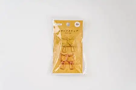 キャン★ドゥ「モチーフクリップ（ネコ・クマ）4P」