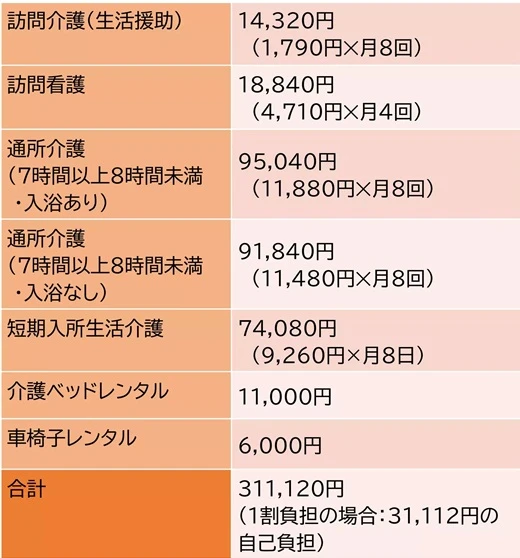 要介護5の介護サービス料金目安